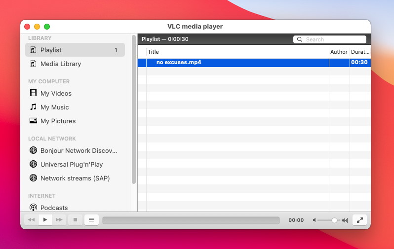 Videolan VLC media player - playlist